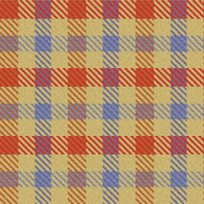 Blue Red and Gold Plaid Trendy1920s Colors