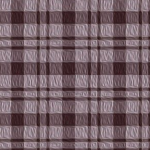 JP5 - Lavender Brown Monochrome Ruched Plaid aka Seersucker Plaid