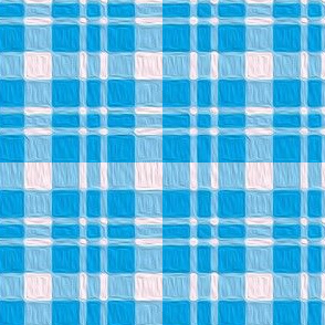 JP11 - Ruched Plaid in Pastel Pink and Aqua Blue