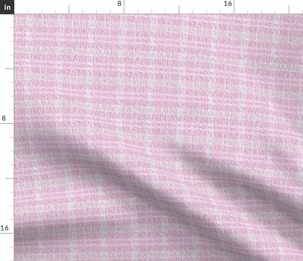 JP13 - Ruched Plaid in Cotton Candy Pink