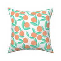 Citrus summer garden fruit and leaves botanical branch tropical spring design mint orange lemonade