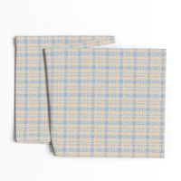 JP29 -  Ruched Plaid in Ecru and Robin's Egg Blue