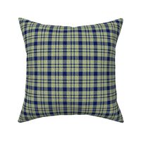 JP31 - Navy and Pastel Olive Ruched Plaid