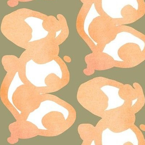 Neutral abstract pattern in peach and putty