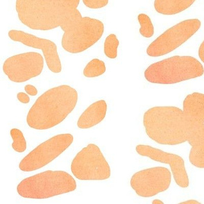 Peach splotches - abstract organic pattern - coral peach pink watercolor