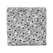 Animal attraction floral splash Black and White