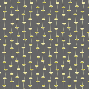 minimal maximal hanging - dark grey with gold and lemon