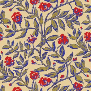 Vines with Blooms Trendy1920s Colors 2