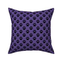 One Inch Black Paws on Ultra Violet Purple