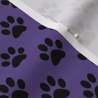 One Inch Black Paws on Ultra Violet Purple