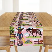 Pink Cowboy Kids, Western Cow girl Horse Ranch, Wild West Appaloosa Pony Toile