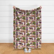 Pink Cowboy Kids, Western Cow girl Horse Ranch, Wild West Appaloosa Pony Toile