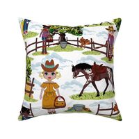 Cowgirl and Cowboy Kids, Western Horse Ranch, Wild West Appaloosa Pony Toile