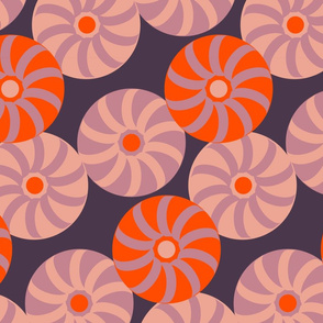 orange purple sea urchins