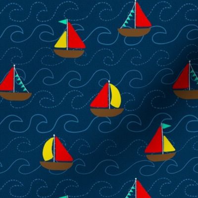 Sailing Boats on Navy