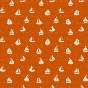 Sailing Boats on Orange
