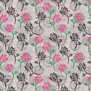 Lace & Roses - grey