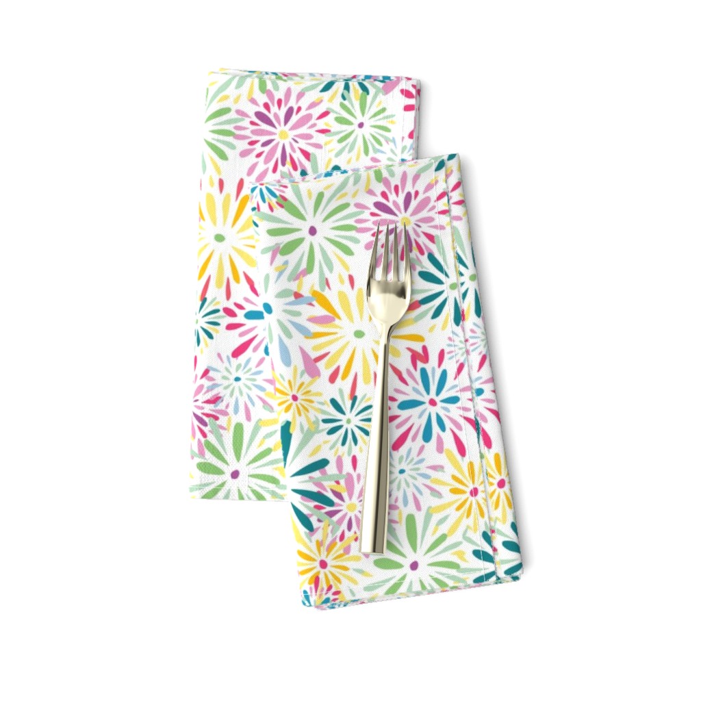 Retro Flower Power (Green, pink, yellow)