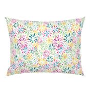 Retro Flower Power (Green, pink, yellow)