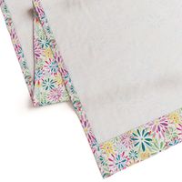 Retro Flower Power (Green, pink, yellow)