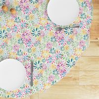 Retro Flower Power (Green, pink, yellow)