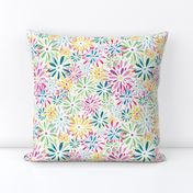 Retro Flower Power (Green, pink, yellow)