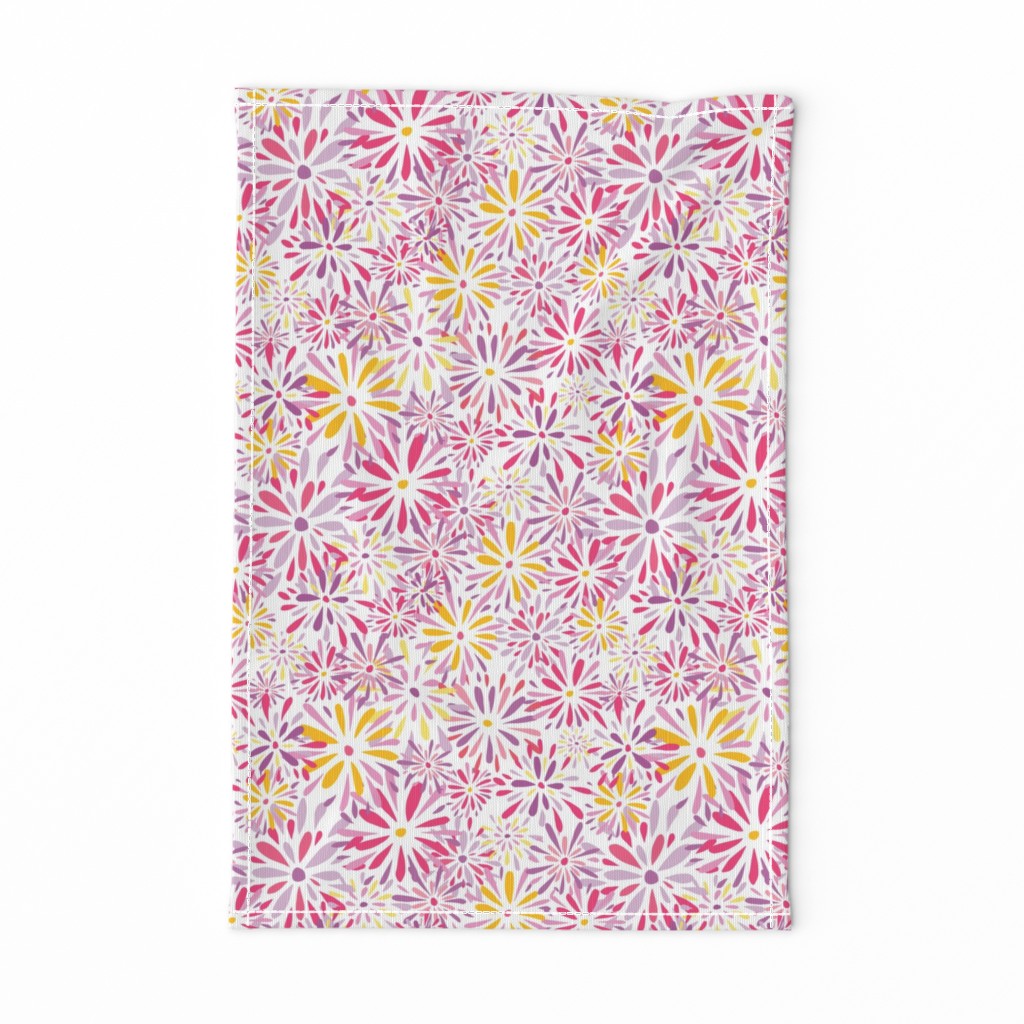 Retro Flower Power(Pink, Lavender and Yellow)