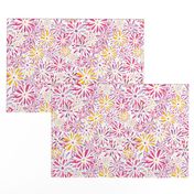 Retro Flower Power(Pink, Lavender and Yellow)