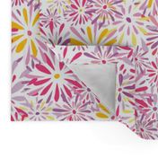 Retro Flower Power(Pink, Lavender and Yellow)