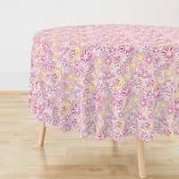 Retro Flower Power(Pink, Lavender and Yellow)