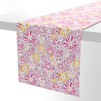 Retro Flower Power(Pink, Lavender and Yellow)