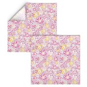 Retro Flower Power(Pink, Lavender and Yellow)