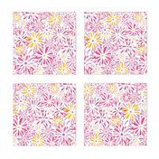 Retro Flower Power(Pink, Lavender and Yellow)