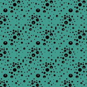 Teal Black Bubbles