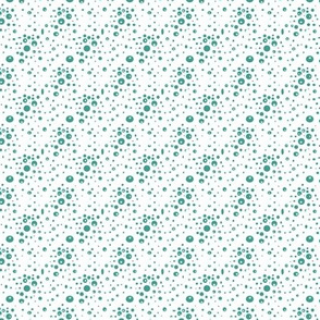 White Teal Bubbles