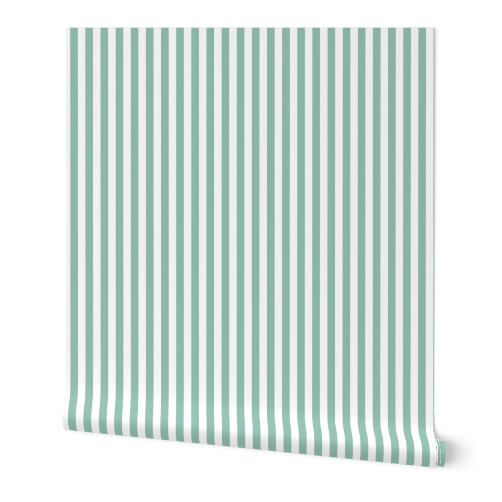faded teal vertical stripes 1/2"