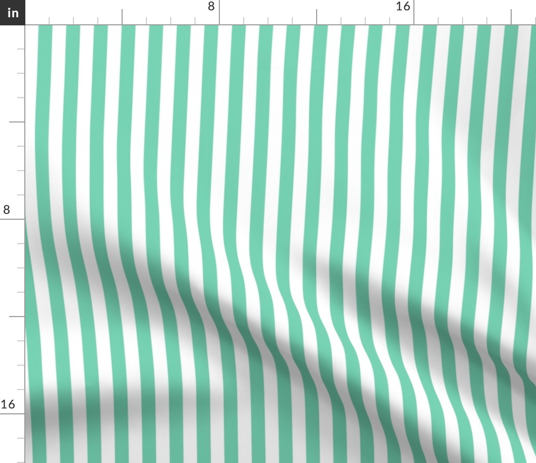 sea foam green vertical stripes 1/2"