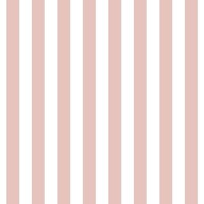 dusty pink vertical stripes 1/2"