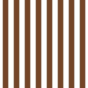 chocolate brown vertical stripes 1/2"