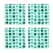 19-04T Nautical Green Squares Abstract