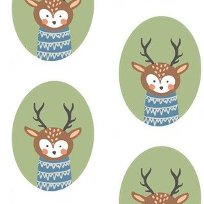 Deer in Blue Sweater