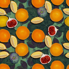 Maximalist  Bold Oranges with Figs//Retro Fruit Obsession//Kim Marshall