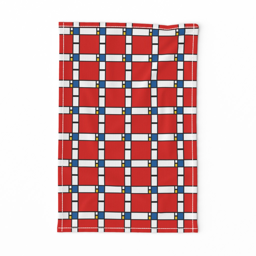 3 inch Mondrian Composition ii in Red, Blue, and Yellow