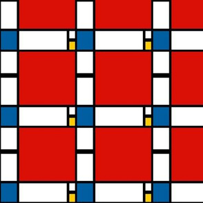 3 inch Mondrian Composition ii in Red, Blue, and Yellow