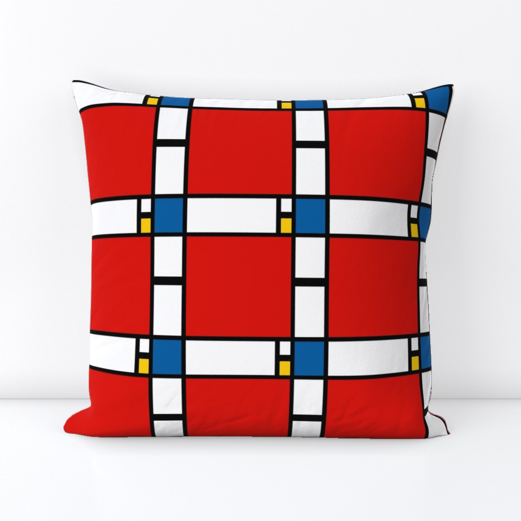 6 inch Mondrian Composition ii in Red, Blue, and Yellow