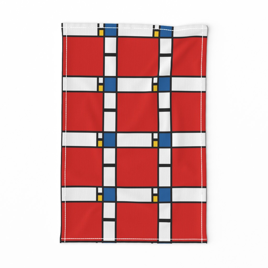 6 inch Mondrian Composition ii in Red, Blue, and Yellow