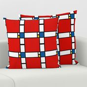 6 inch Mondrian Composition ii in Red, Blue, and Yellow