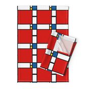 6 inch Mondrian Composition ii in Red, Blue, and Yellow