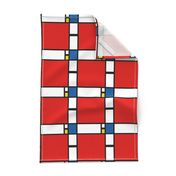 6 inch Mondrian Composition ii in Red, Blue, and Yellow