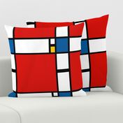 12 inch Mondrian Composition ii in Red, Blue, and Yellow